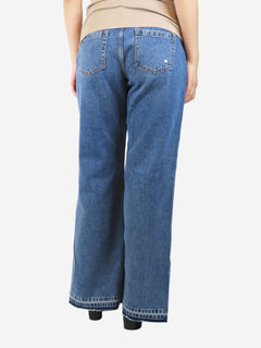 Blue split-hem relaxed jeans - size UK 12 Trousers STEL 