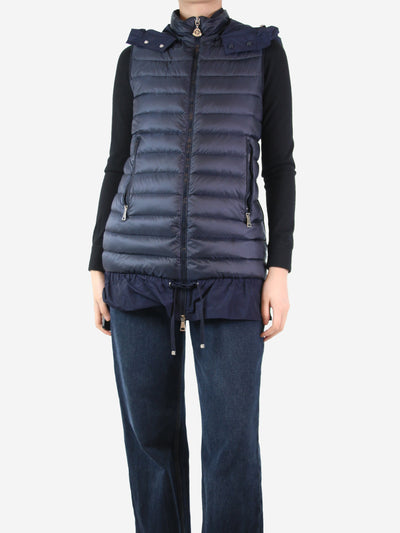 Blue sleeveless hooded gilet - size S Coats & Jackets Moncler 