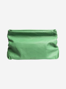 Dries Van Noten Green leather clutch bag