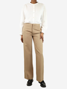 Marni Camel wool trousers - size UK 6