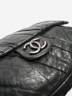 Grey 2009 gathered lambskin maxi flap bag Shoulder bags Chanel 