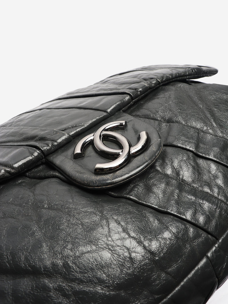Grey 2009 gathered lambskin maxi flap bag Shoulder bags Chanel 