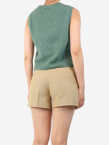 Brora Green alpaca-blend jumper vest - size UK 10