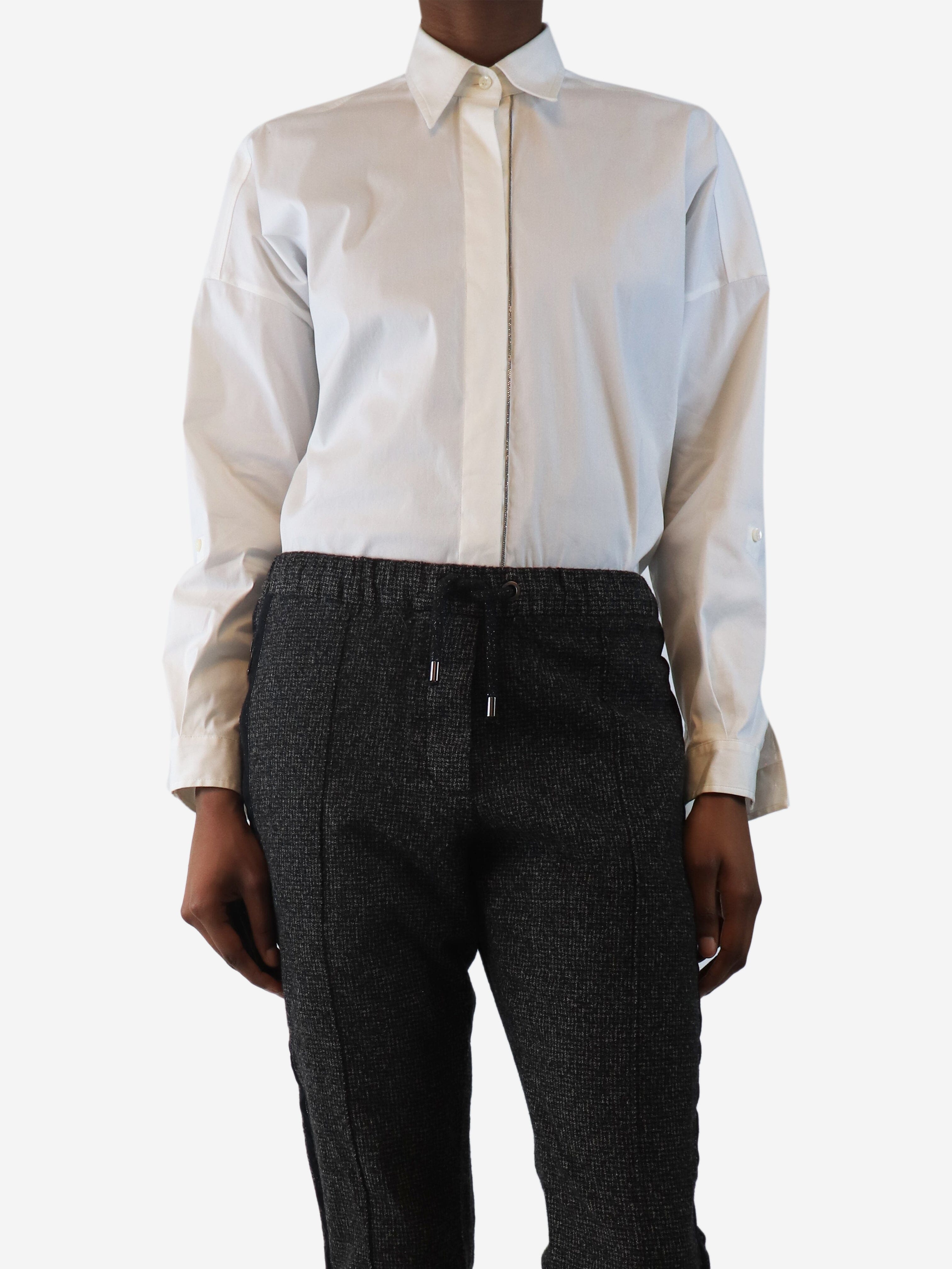 White cotton shirt - size XS Tops Brunello Cucinelli 