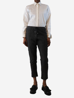 Grey wool track pants - size UK 10 Trousers Brunello Cucinelli 