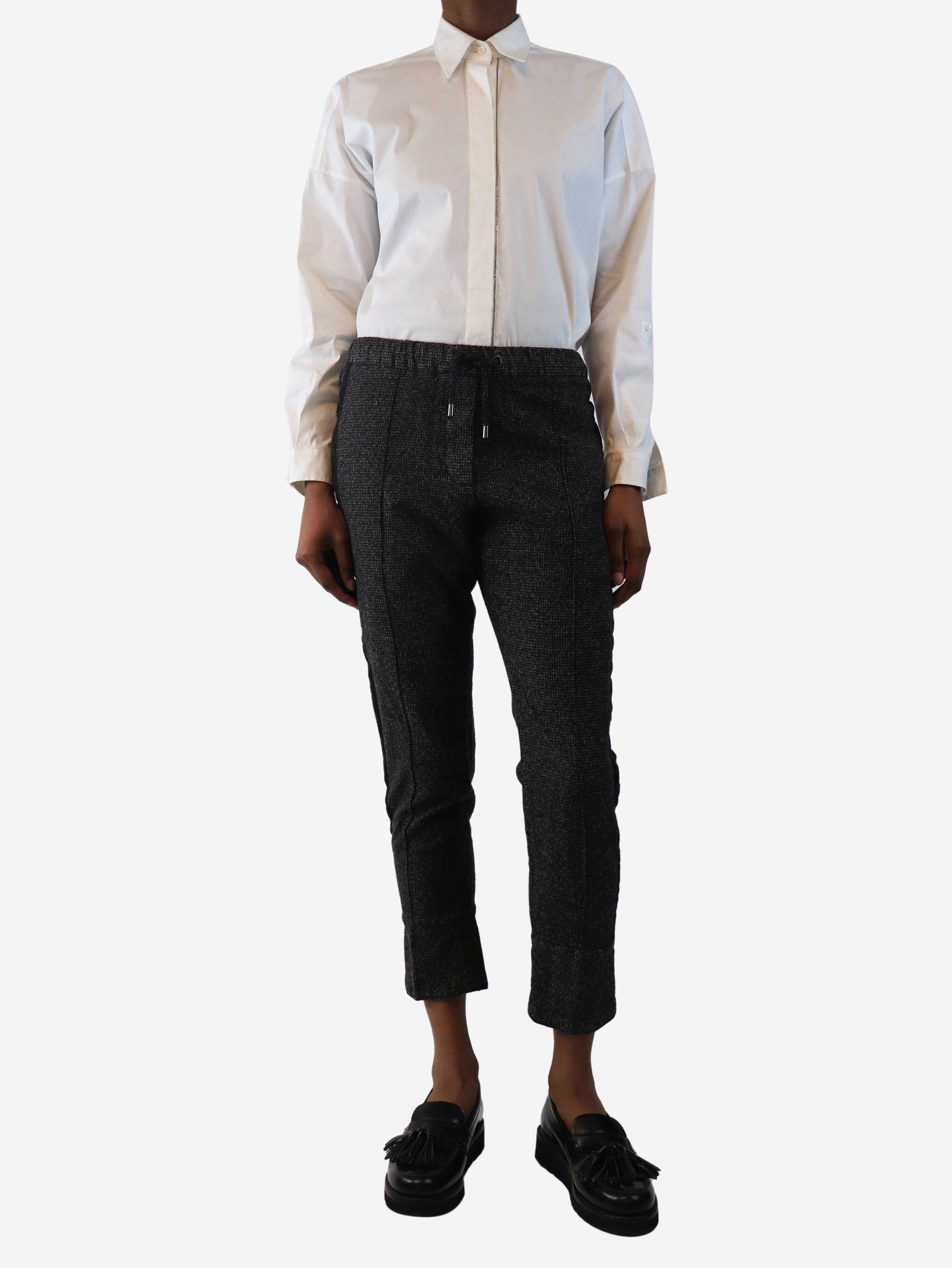 Grey wool track pants - size UK 10 Trousers Brunello Cucinelli 
