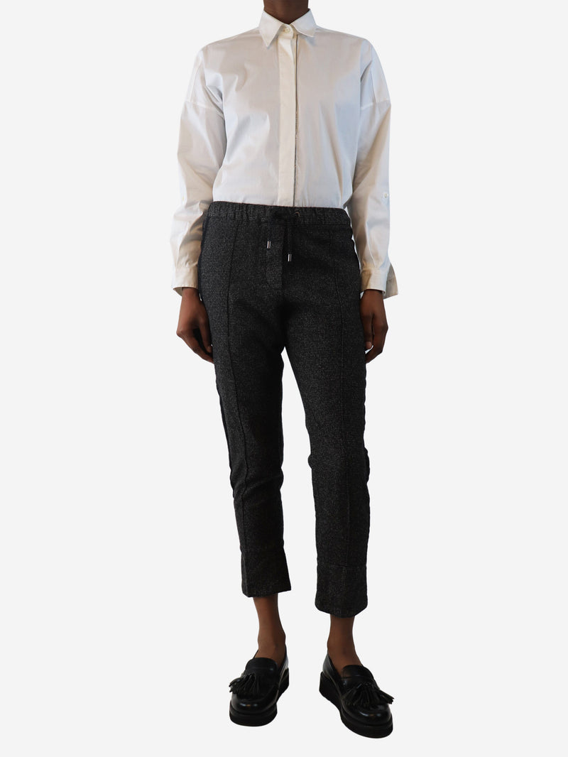 Grey wool track pants - size UK 10 Trousers Brunello Cucinelli 