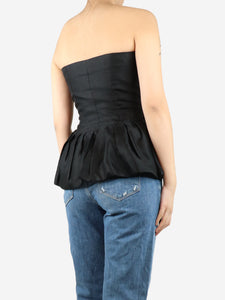 Christian Dior Black strapless corset top - size UK 10