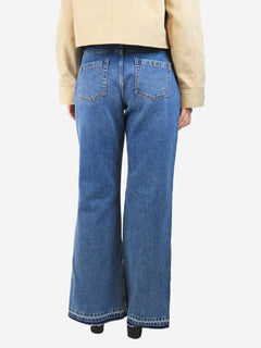 Blue split-hem relaxed jeans - size UK 10 Trousers STEL 