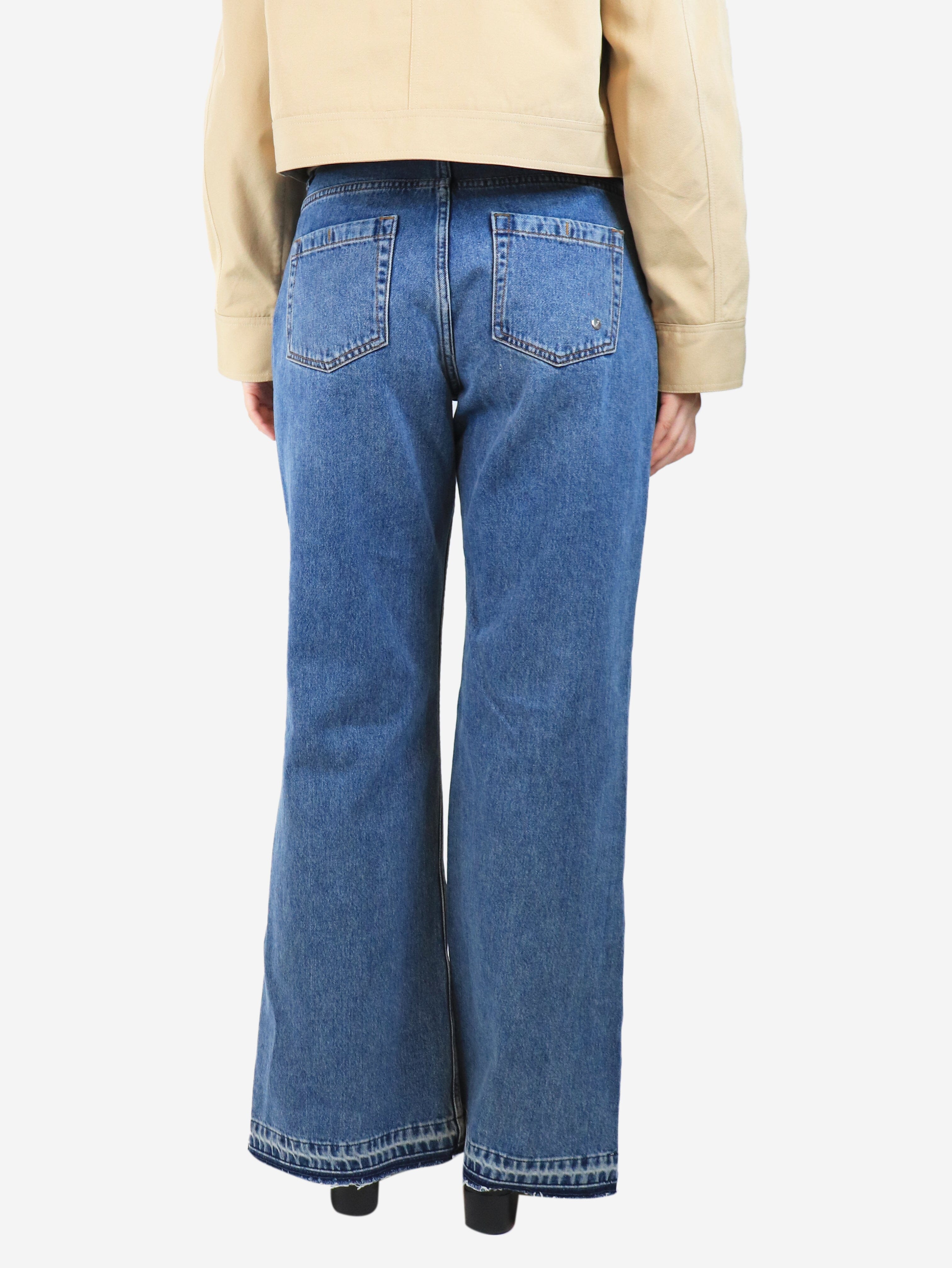 Blue split-hem relaxed jeans - size UK 10 Trousers STEL 