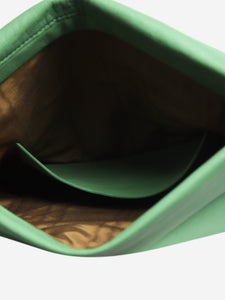 Dries Van Noten Green leather clutch bag