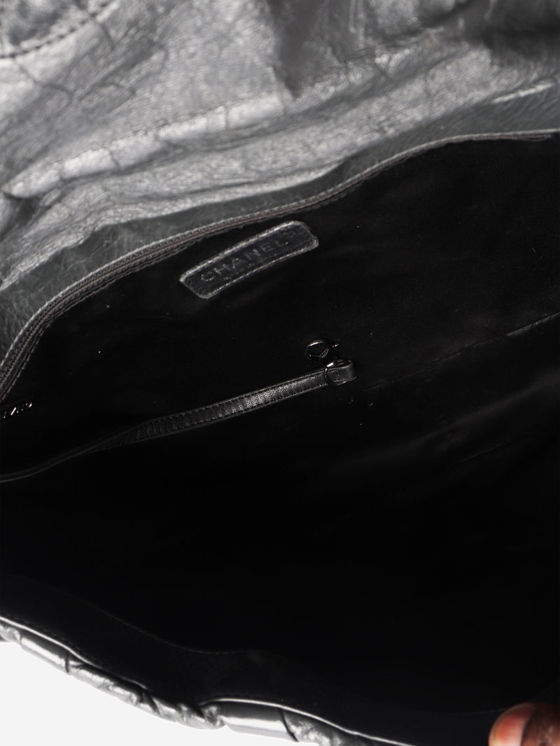 Grey 2009 gathered lambskin maxi flap bag Shoulder bags Chanel 