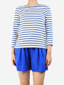 A.P.C. Blue and white striped top - size S
