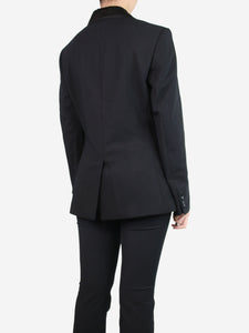 Etro Black double-breasted jacket - size UK 12