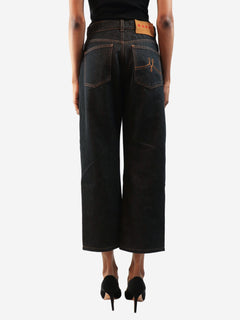 Black flower embellished jeans - size UK 6 Trousers Marni 