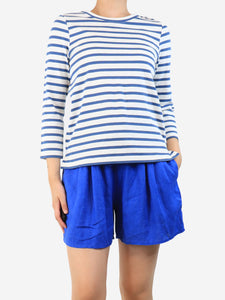 A.P.C. Blue and white striped top - size S