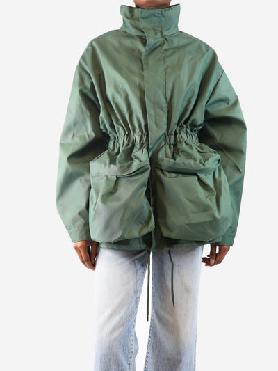 Green shell parka with hood - size XS Coat Wardrobe NYC 