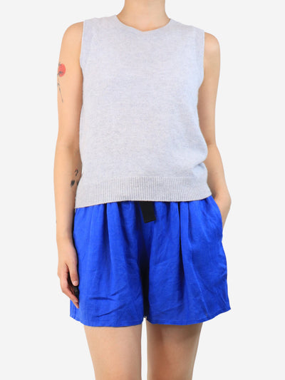 Ash grey cashmere jumper vest - size UK 8 Knitwear Brora 