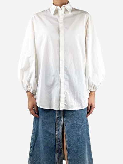 White puff-sleeved shirt - size UK 4 Tops The Row 