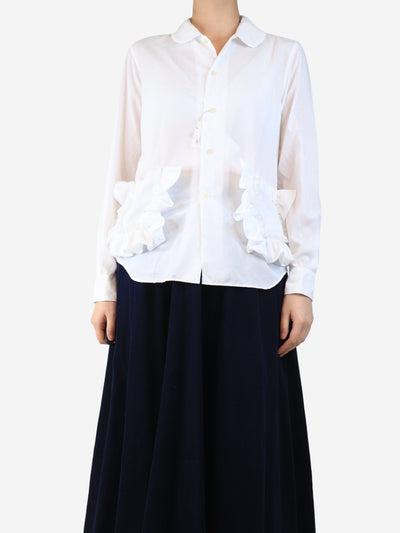 White frill pocket shirt - size M Tops Comme Des Garçons GIRL 