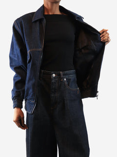 Navy denim oversized bomber jacket - size UK 4 Coats & Jackets Magda Butrym 