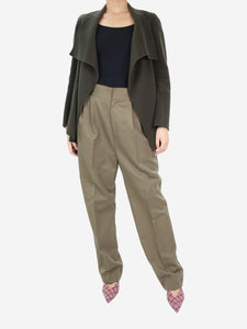 Ambush Olive green pleated trousers - size US 2