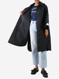 Black short-sleeved raincoat - size UK 6 Coats & Jackets Yves Salomon 