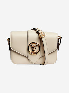 Louis Vuitton Ivory LV Pont 9 white gold hardware shoulder bag