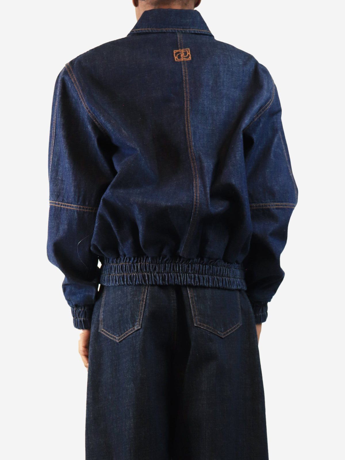 Navy denim oversized bomber jacket - size UK 4 Coats & Jackets Magda Butrym 