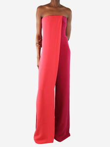 Cushnie Pink strapless two-tone jumpsuit - size UK 6