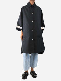 Black short-sleeved raincoat - size UK 6 Coats & Jackets Yves Salomon 
