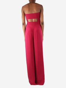 Cushnie Pink strapless two-tone jumpsuit - size UK 6
