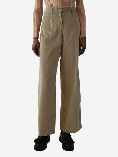 Beige cord trousers - size UK 4 Trousers Weekend Max Mara 