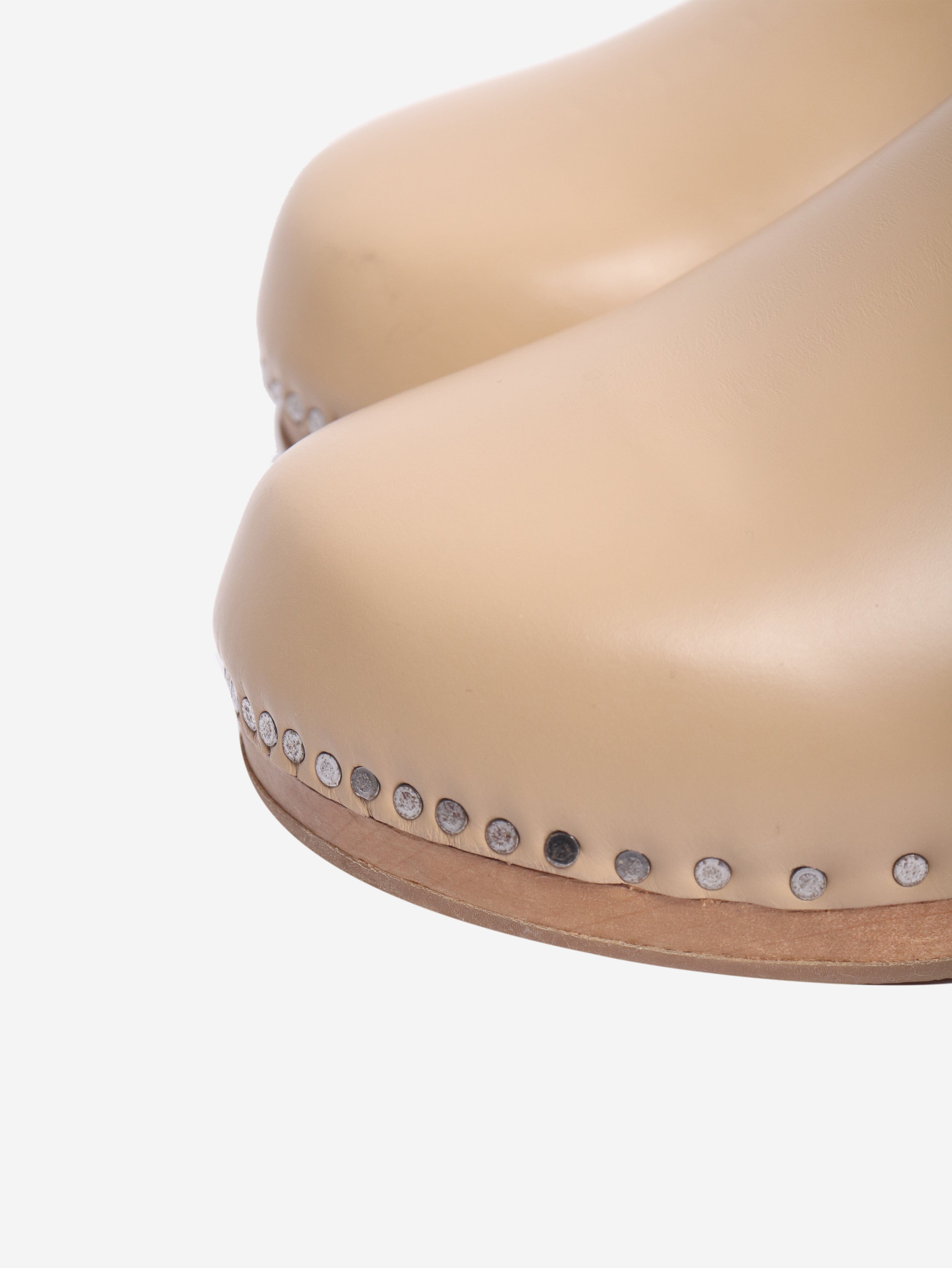 Neutral suede clogs - size EU 39 (UK 6) Flat Shoes Proenza Schouler 