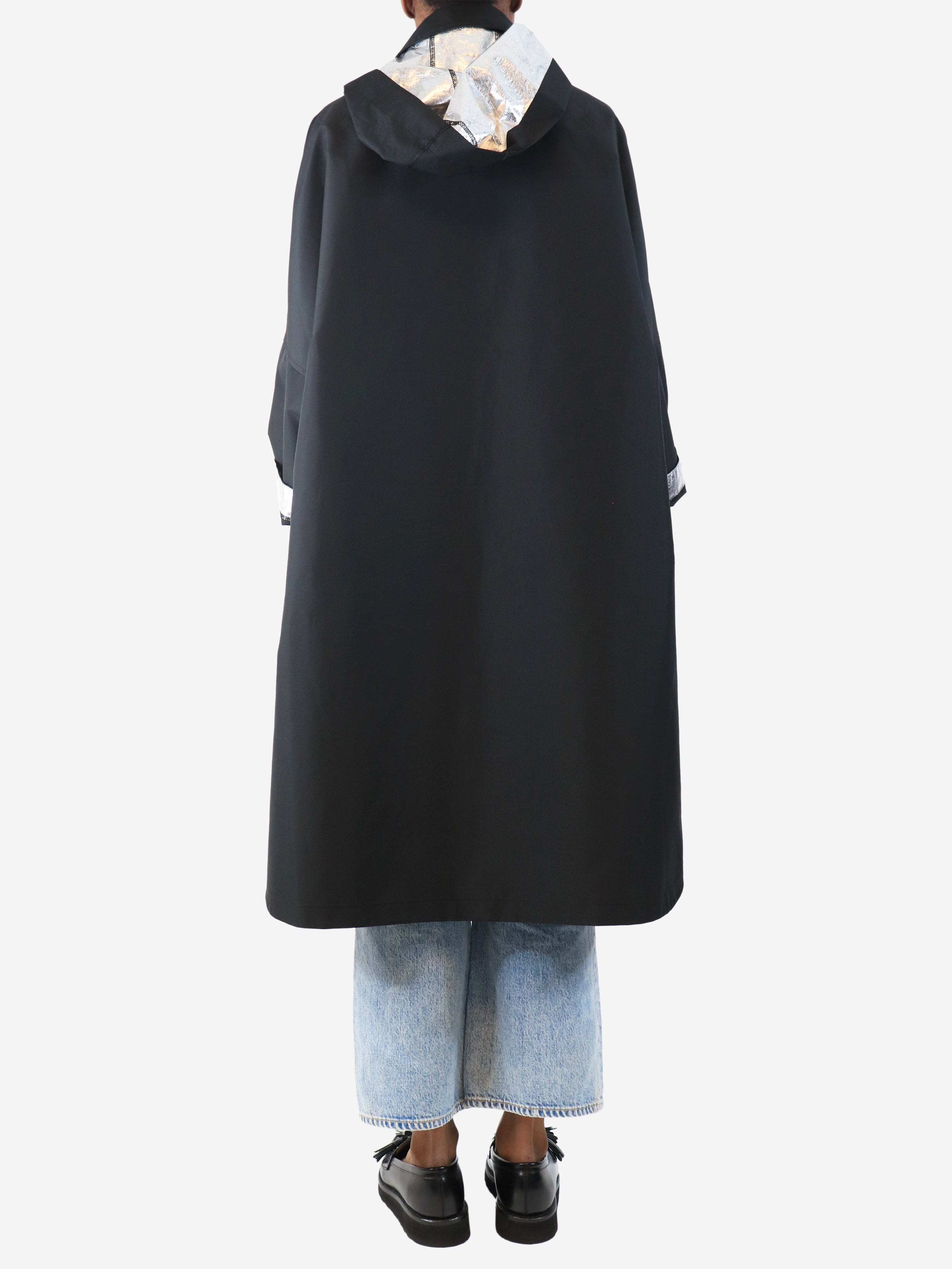 Black short-sleeved raincoat - size UK 6 Coats & Jackets Yves Salomon 