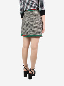 Gucci Black tweed mini skirt - size UK 8