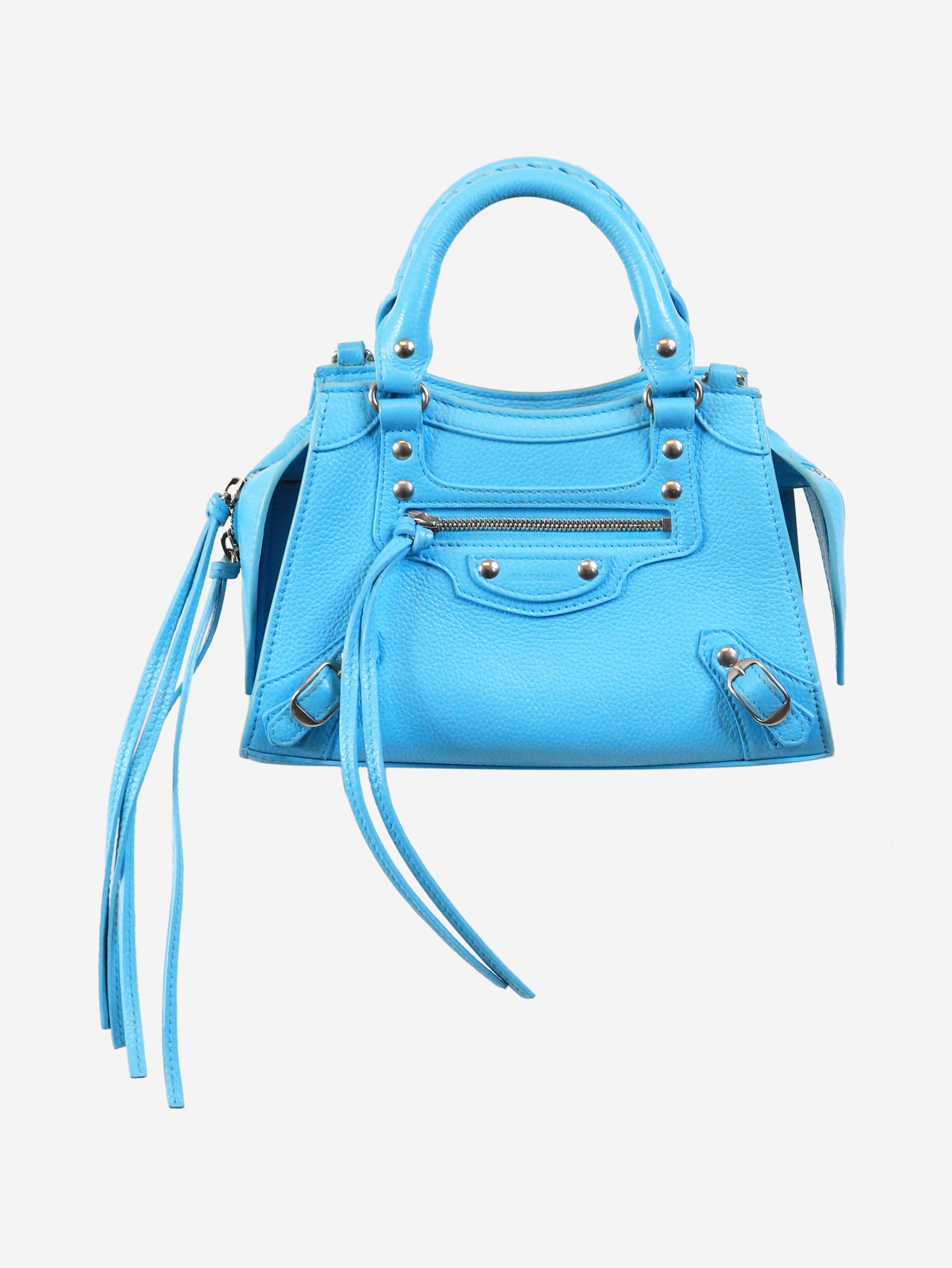 Balenciaga pre-owned azure blue mini Neo Classic City bag