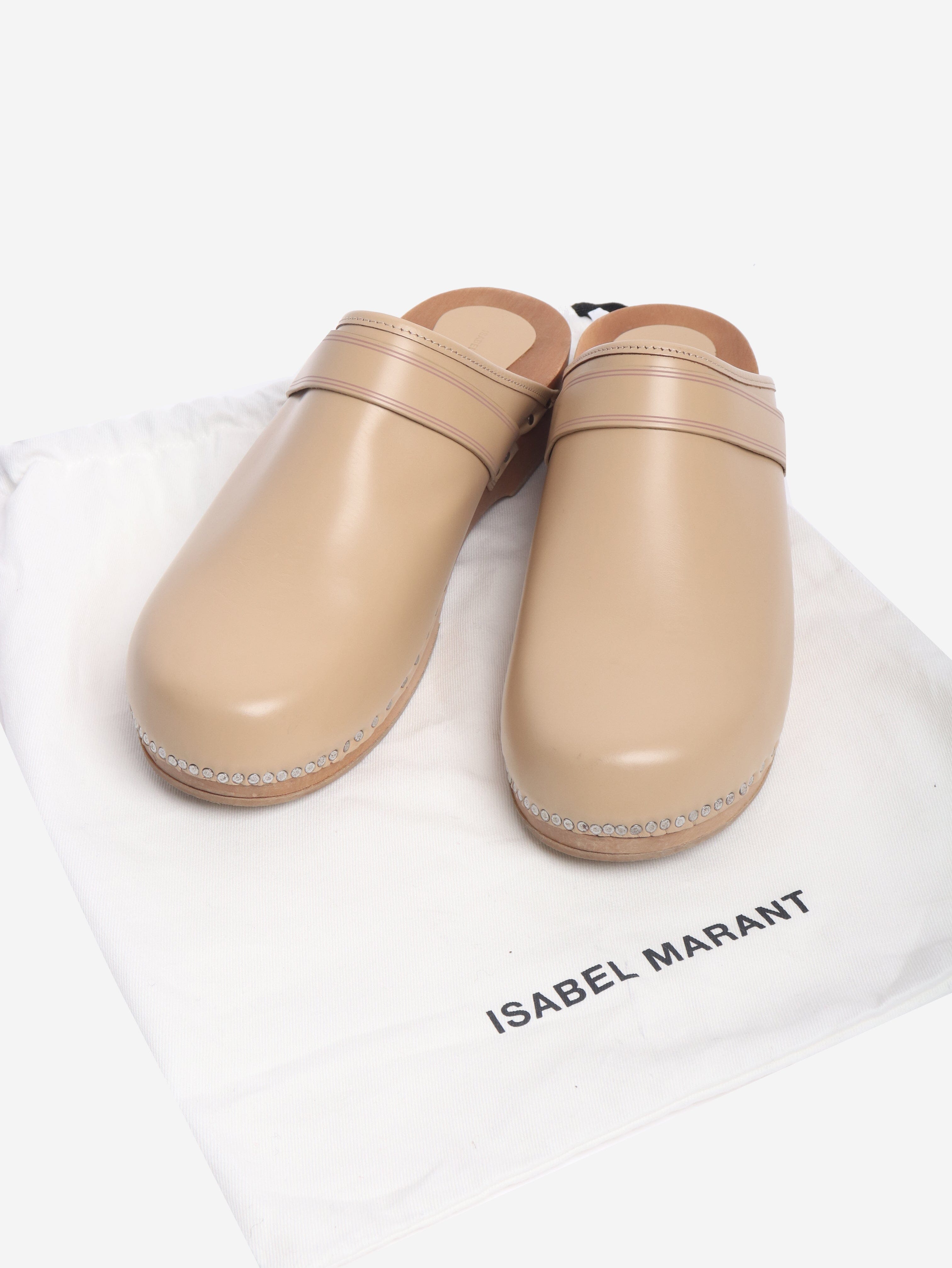Neutral suede clogs - size EU 39 (UK 6) Flat Shoes Proenza Schouler 