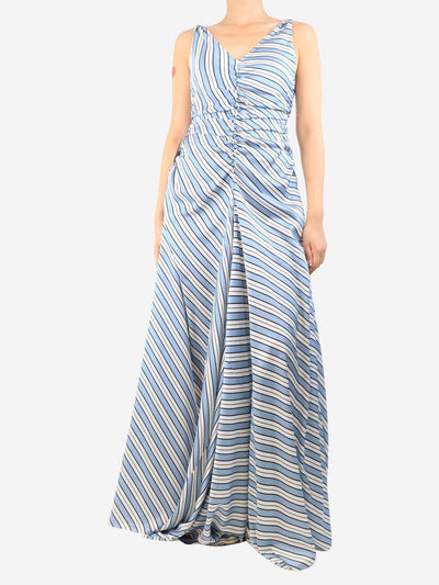 Blue striped penelope maxi dress - size UK 10 Dresses The Attico 