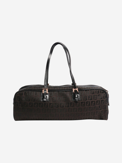 Brown Zucca canvas top handle bag Top Handle Bags Fendi 
