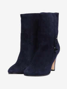 Jimmy Choo Navy blue suede heeled boots - EU 38