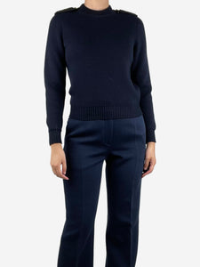 Saint Laurent Navy blue wool jumper - size S