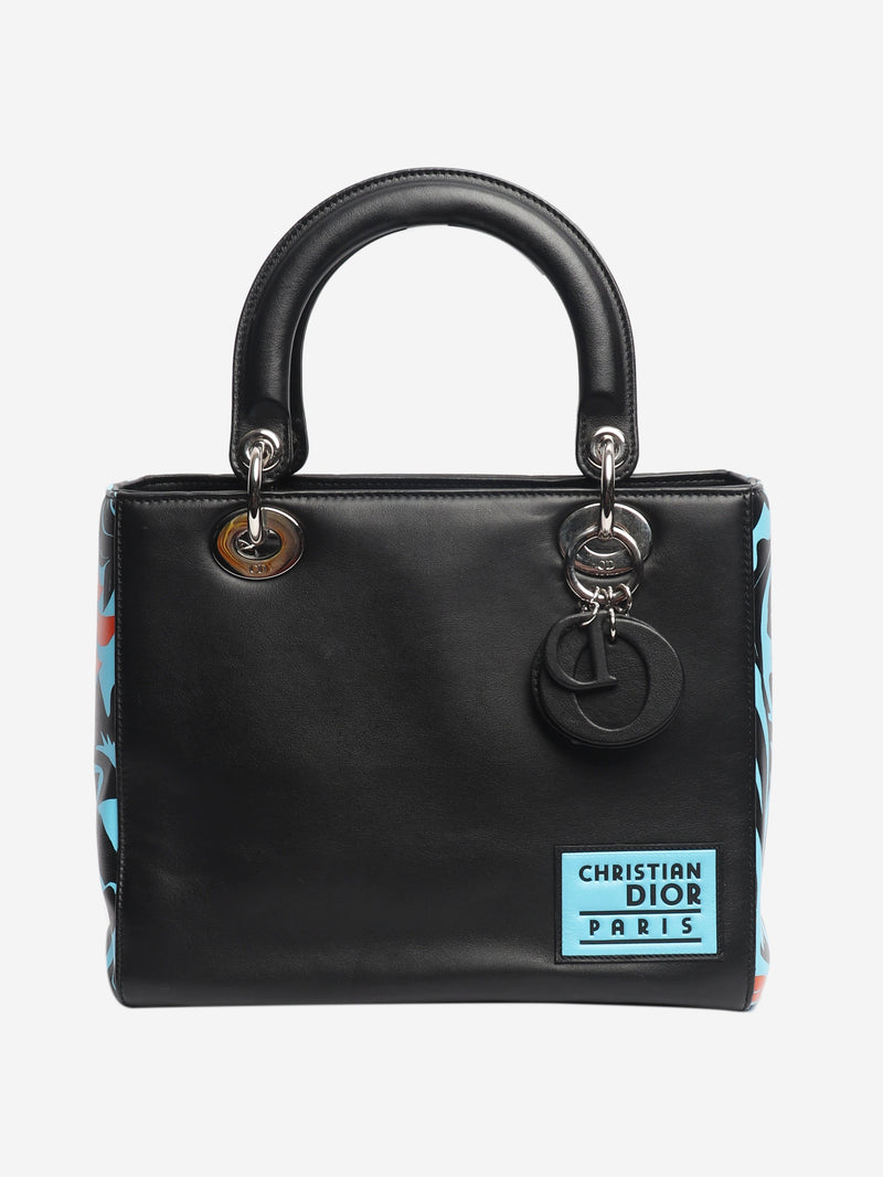 Black and blue floral 2015 Lady Dior bag Bags Dior 