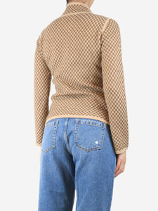 Max Mara Brown checkerboard cardigan - size M