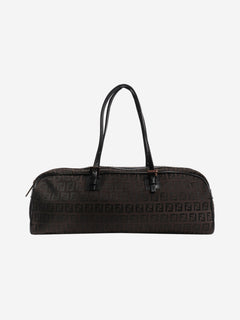 Brown Zucca canvas top handle bag Top Handle Bags Fendi 