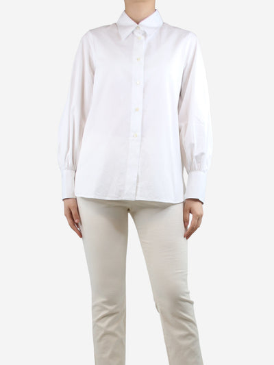 White button-down cotton shirt - size UK 12 Tops Alberto Biani 