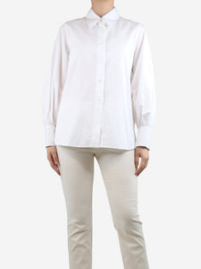 Alberto Biani White button-down cotton shirt - size UK 12