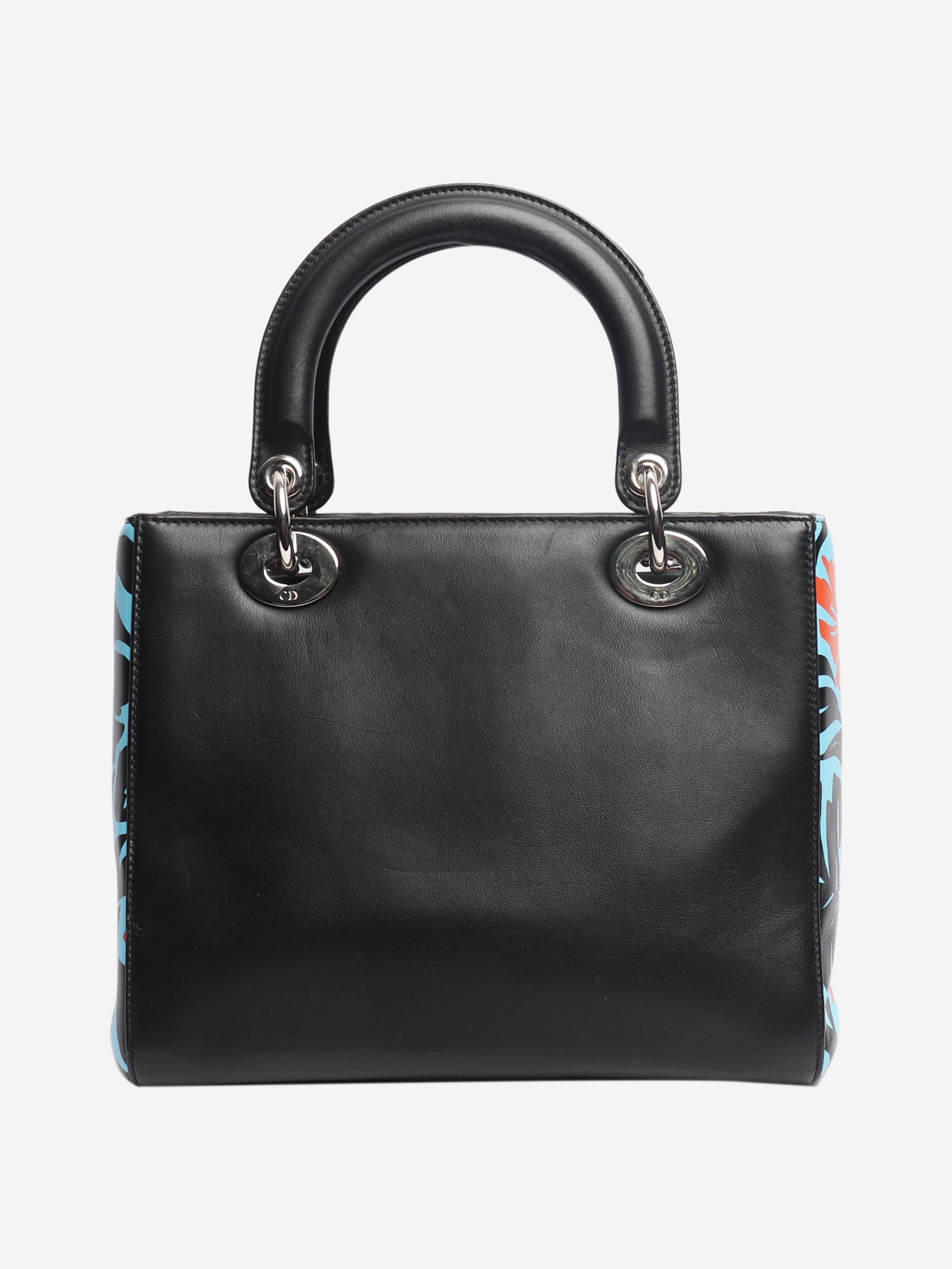 Black and blue floral 2015 Lady Dior bag Bags Dior 