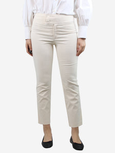 Isabel Marant Cream cotton-blend trousers - size UK 10