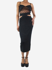 Auteur Black Keely knit midi dress - size S